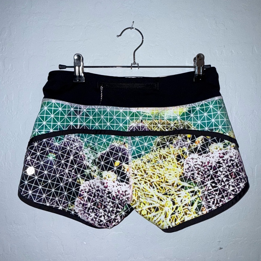 Lululemon Athletica Black and Green Athletic Shorts